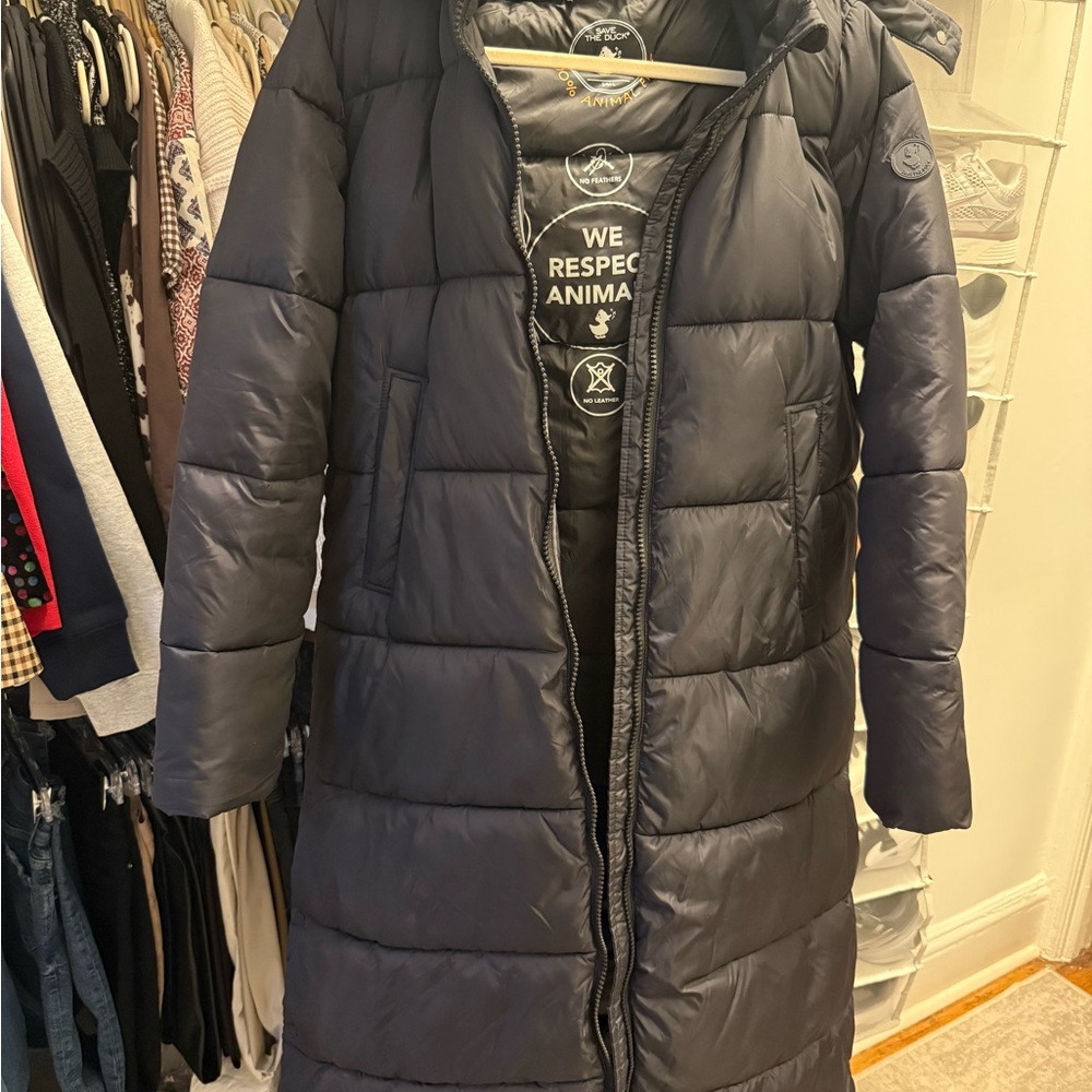 SAVE THE DUCK Black Puffer Coat